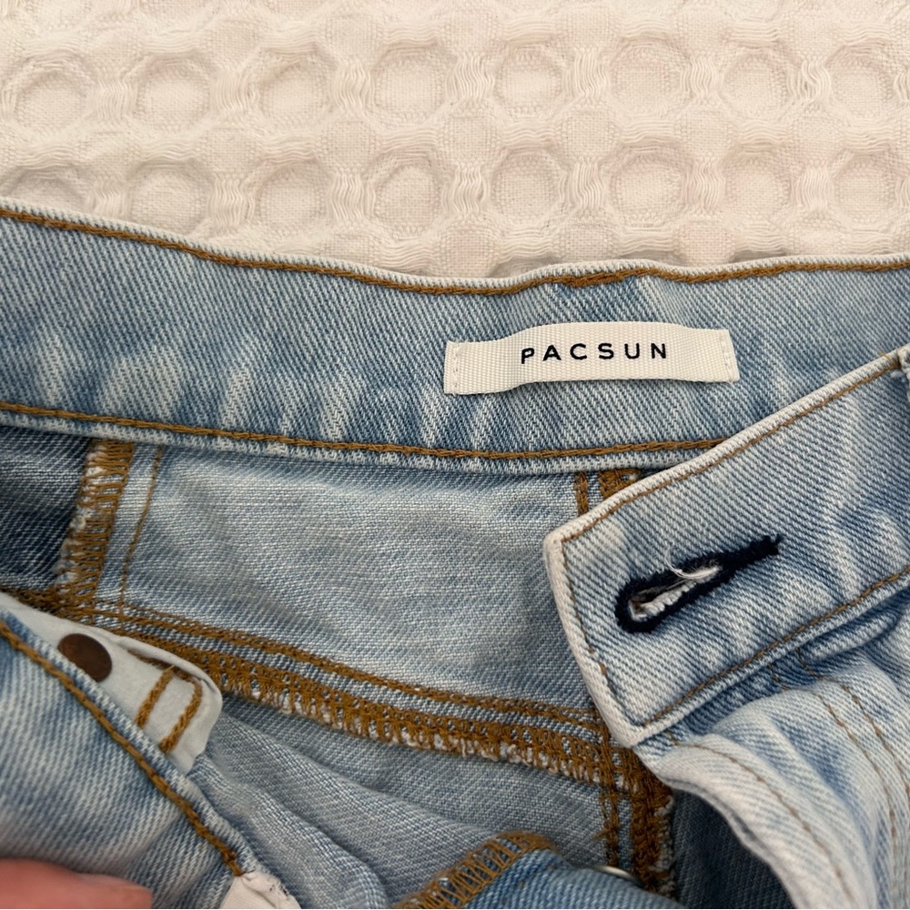 PacSun Two-Tone Blue Jean Shorts Size 29 - Picture 3 of 7